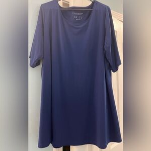 Susan Graver Modern Essentials Liquid Knit Tunic Sapphire 2X - very gently used